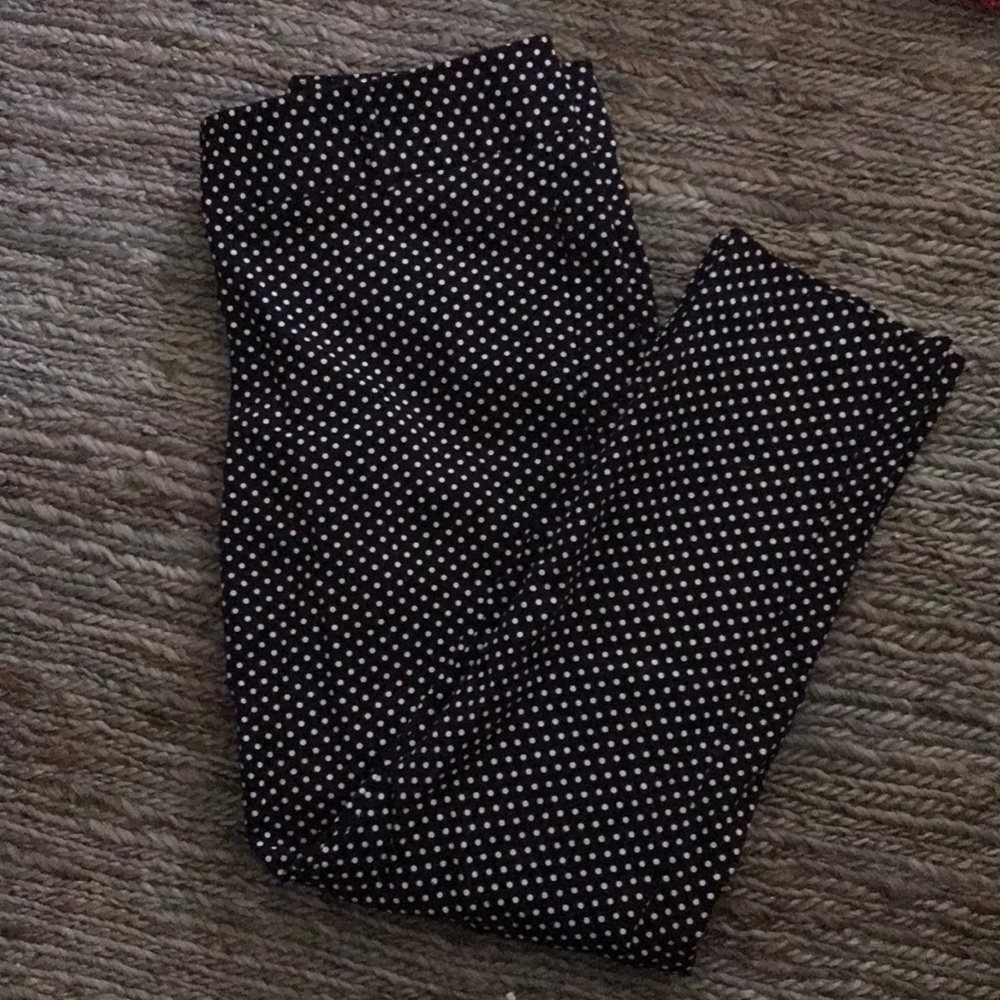 Black polka dot size 10 dress slacks